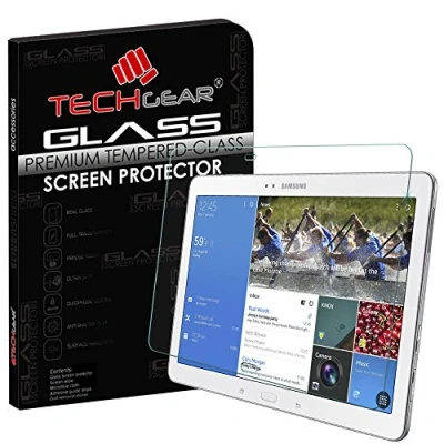 Abbildung von TECHGEAR Schutzfolie kompatibel mit Galaxy Tab Pro 10,1 Zoll (SM T520 / SM T525) Glas Anti Kratzer Schutzabdeckung Samsung