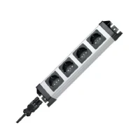 Abbildung von Kopp POWERversal, Indoor, Typ F, IP20, Schwarz, Grau, 4 AC Ausgänge, 3600 W