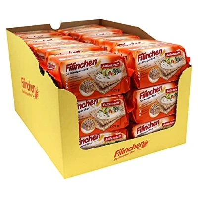 Abbildung von 30er Pack Das Knusper Brot Filinchen Ballaststoff 30 x 75 g zuckerarm Knäckebrot Snack Waffelbrot Knusperbrot Pausensnack