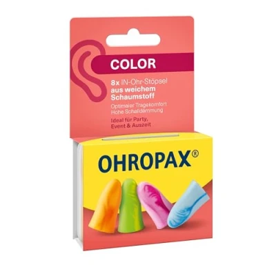 Abbildung von Ohropax Color Schaumstoff In ohr Stöpsel 8 St