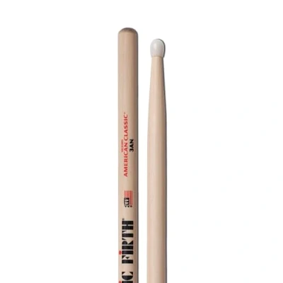 Abbildung von Vic Firth Drumsticks 3A aus amerikanischem Hickory mit Nylonköpfen