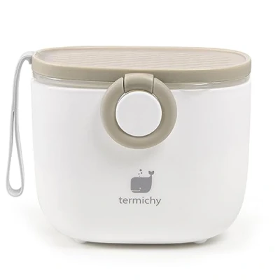 Abbildung von Milchpulver Portionierer, Termichy Spender, 250g luftdichter tragbarer Behälter für Reisen, mit Schaber und Löffel (Khaki,1 Stück)