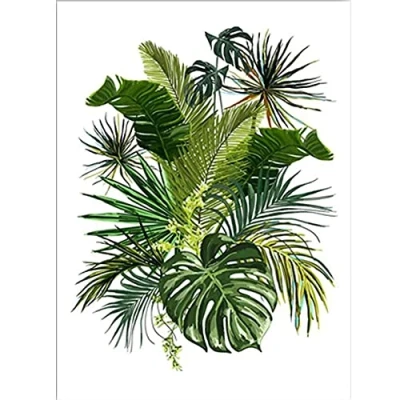 Abbildung von 5D Diamond Painting Kits Blätter Diamant Bilder, DIY Malerei für Erwachsene Kinder, Crystal Strass Stickerei Kreuzstich Mosaik Gemälde Handwerk Home Wall Décor Round drill,50x60cm