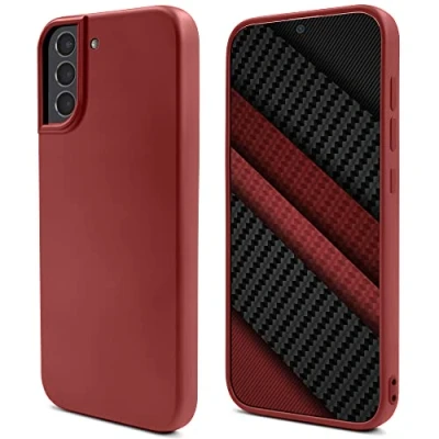 Abbildung von Moozy Lifestyle. Hülle für Samsung S21 5G, S21, Vintage Rosa Silikon Handyhülle Schutzhülle mit Mattem Finish und Weichem Mikrofaserfutter