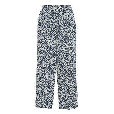 Abbildung von ICHI Ihmarrakech Stoffhose, Damen, Größe: Large, Total eclipse paisley aop