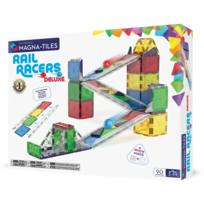 Abbildung von Magna Tiles Rail Racers Deluxe Set (90 Teile)