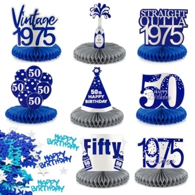 Abbildung von Montegoni Aufblasbares Partyzubehör Blaue Geburtstagsdeko Set für Jungen mit Happy Birthday Girlande uvm., Komplettes Blau eine elegante Feier