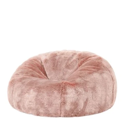 Abbildung von Icon Klassischer Sitzsack Flauschig aus Kunstfell „Hacienda“, Rosa, Erwachsene mit Füllung, Indoor Kuschelig Groß