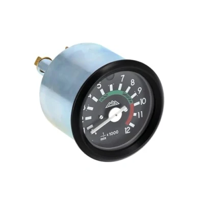 Abbildung von Drehzahlmesser bis 12000U/min Ã¸ 60mm mit schwarzen Ring, Beleuchtung und Kontrollleuchte blau Leuchtmittel 12V S51, S70