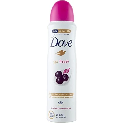 Abbildung von 6x Dove deo Go Fresh Deodorant Spray Açaí und Lotusblüte Antitranspirant, Alkoholfrei 48 Stunden 150 ml + Italian Goumet Polpa 400g