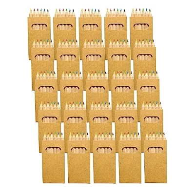 Abbildung von JEKA 20er Buntstifte Set mit je 6 Buntstiften, Mitgebsel Hochzeit, Kindergeburtstag, Restaurant Kinder, kleine Kindergeschenke, Kinderparty, Mini Sets