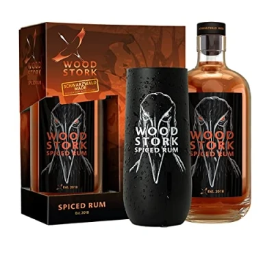 Abbildung von Wood Stork Geschenkbox Spiced Rum a 500ml + limitiertes Glas (40% Vol.) Edition 2021