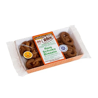 Abbildung von Werz Reis Vollkorn Schoko Brezeln glutenfrei, 2er Pack (2 x 125 g Packung) Bio