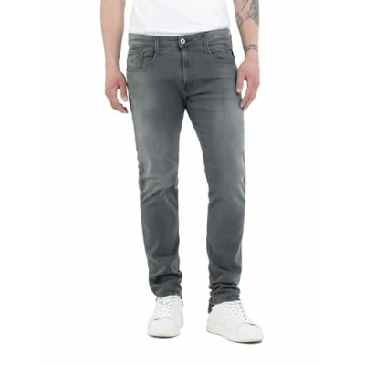 Abbildung von Replay Anbass Jeans Slim Fit, Herren, Größe: 28x30, Dark grey