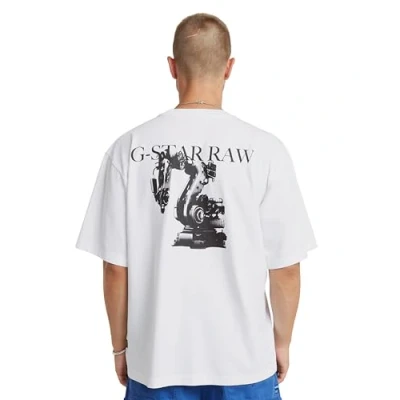 Abbildung von G Star RAW Men&#039;s Industry Back gr Boxy r T Shirt, Weiß (White D24691 C784 110), L