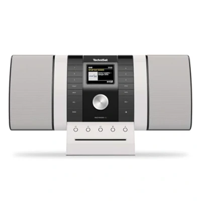 Abbildung von TechniSat MULTYRADIO 4.0 SE Internetradio (WLAN Radio, DAB+, UKW, Spotify, Bluetooth, CD Player, USB, Farbdisplay, 2 x 10 Watt Stereo Lautsprecher) Schwarz/Weiß