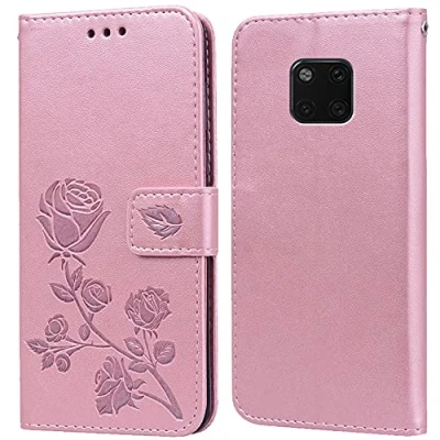 Abbildung von Hülle für Huawei Mate 20 Pro Handyhülle,Klappbar Tasche Case,Standfunktion,Kartenfach,Silikon Bumper,Stoßfeste Schutzhülle Cover