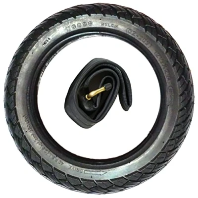 Abbildung von 1x Set 12&quot; Reifen 62 203 = 12 1/2 x 2 1/4 CBK MS® + Schlauch mit 45 Winkel Autoventil Fahrrad Anhänger Kinderwagen Roller Dreirad