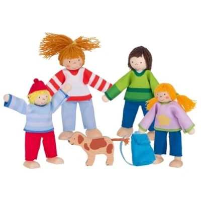 Abbildung von Biegepuppen Camping Familie