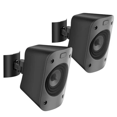 Abbildung von YIWAN Wand und Deckenhalterung für Logitech Z906 5.1 Surround Sound Syestem Satellitenlautsprecher, neig schwenkbar, 2 Stück