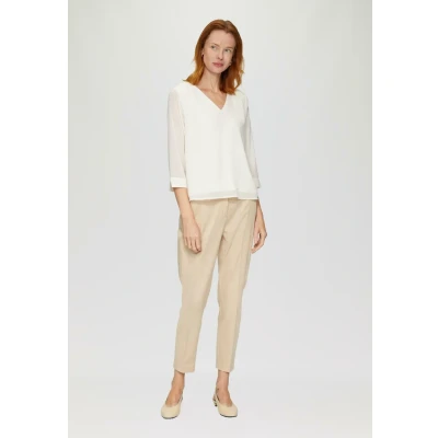 Abbildung von s.Oliver Black Label MIT Raffung AN DER Schulter Bluse, Damen, Größe: 38, Ecru