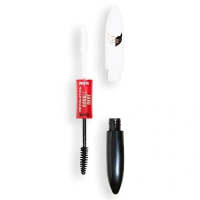 Abbildung von Revolution Beauty Truly Sinful Doppelendige Schwarze &amp; Weiße Mascara, Halloween Make up für Wimpern, Augenbrauen Haare, vegan grausam frei