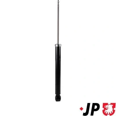 Abbildung von JP GROUP 1552105700 Stoßdämpfer Hinterachse Gasdruck Zweirohr Federbein oben Stift, unten Auge FORD: FIESTA 6, 6 Van, MAZDA: 2 Schrägheck