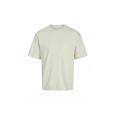 Abbildung von Jack &amp; Jones Einfarbiges Kurzarm Dropped Shoulder Tshirt basic, Herren, Größe: Small, Moonbeam