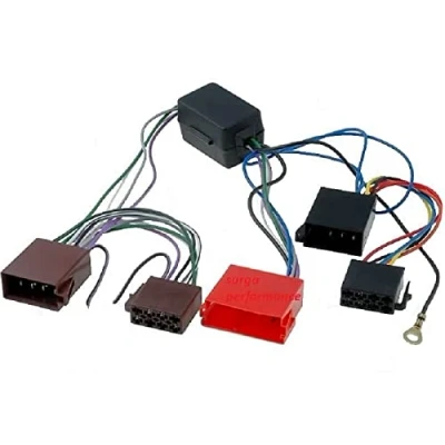 Abbildung von Surga Audio Aktivsystem Radio Adapter kompatibel mit Audi A2 A3 A4 B5 A6 A8 TT Bose DSP Kabel 4x50W auf 16pol ISO Norm