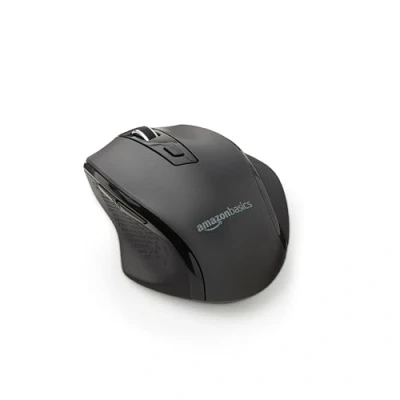 Abbildung von Amazon Basics Ergonomische kabellose USB Maus DPI einstellbar Schwarz