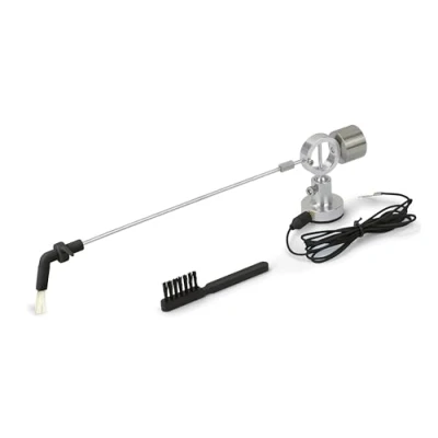 Abbildung von Dynavox Schallplatten Mitlaufbesen, Selbstklebender Reinigungs Arm aus Aluminium mit Ziegenhaar Bürsten, höhenverstellbar, inkl. Nadelbürste