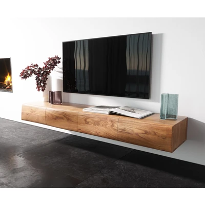 Abbildung von Lowboard New Live Edge 175 cm Akazie Natur 4 Türen schwebend