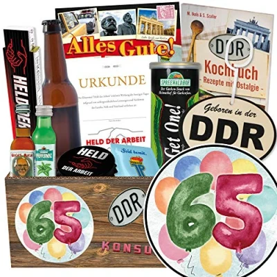 Abbildung von Geschenk zum 65. / Männer Ostbox/Geschenke 65 Geburtstag Lustig