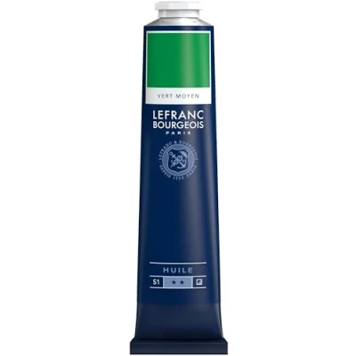 Abbildung von Lefranc Bourgeois 810076 feine Ölfarbe, lichtecht mit hervorragender Deckkraft &amp; hoher Farbintensität, gleichmässiger Konsistenz und optimaler Mischbarkeit, 150ml Tube Mittelgrün