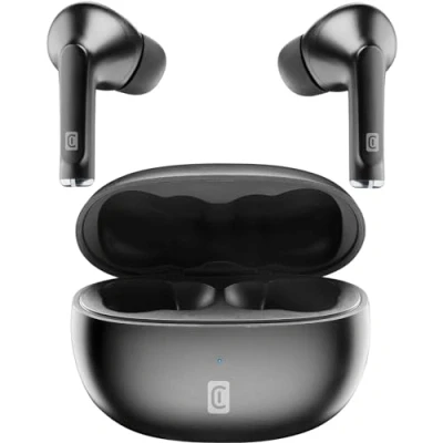 Abbildung von cellularline Flick Bluetooth 5.0 HiFi Stereo Kopfhörer mit Ladekoffer Gesamtautonomie von 20 Stunden Lade 2 Bin 10 Meter Schwarz