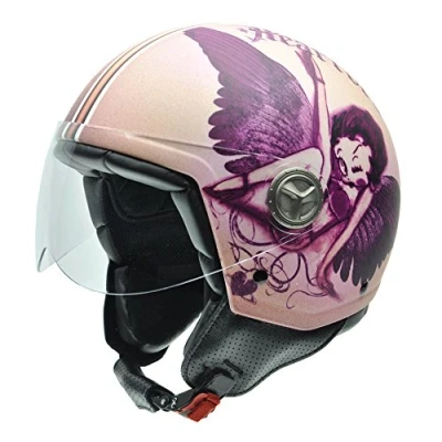 Abbildung von NZI Zeta Betty Boop Motorradhelm, Mehrfarbig (Zeta Heartbreaker), M