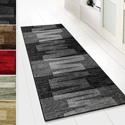 Abbildung von Floordirekt Läufer Teppich Brücke Teppichläufer Veneto (Anthrazit, 80 x 300 cm)