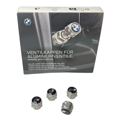 Abbildung von BMW Original M Logo Rad Ventilschaftkappen Set Silber