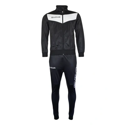 Abbildung von Givova Herren Visa Trainingsanzug, Mehrfarbig (schwarz/weiss), XL