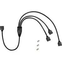 Abbildung von Intertech RGB Verteiler 3 fach Y Kabel fuer bis zu Geraete 4Pin auf Header