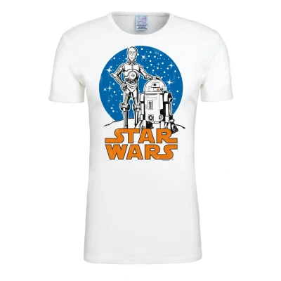 Abbildung von Logoshirt Tshirt Droids print, Damen, Größe: XS, Altweiss