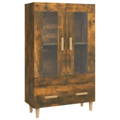 Abbildung von vidaXL Highboard Sideboard Kommode Schrank Anrichte Beistellschrank Mehrzweckschrank Hochschrank Standschrank Räuchereiche 70x31x115cm Holzwerkstoff