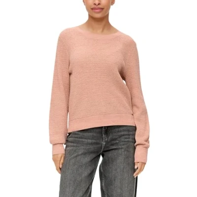 Abbildung von QS by s.Oliver MIT Glitzergarn Strickpullover, Damen, Größe: Small, Pfirsich