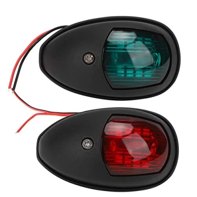 Abbildung von Keenso Yacht Navigationslicht Versand Signallampe 10 30V LED Navigationslampe Marine Anker Licht Boot Rot Grün(Schwarz)