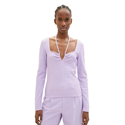 Abbildung von TOM Tailor Denim Langarm Langarmshirt, Damen, Größe: Small, Lilac vibe