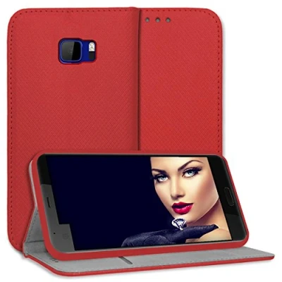 Abbildung von mtb more energy® Schutz Tasche Bookstyle für HTC U Ultra (5.7&#039;&#039;) rot Kunstleder Cover Hülle Case