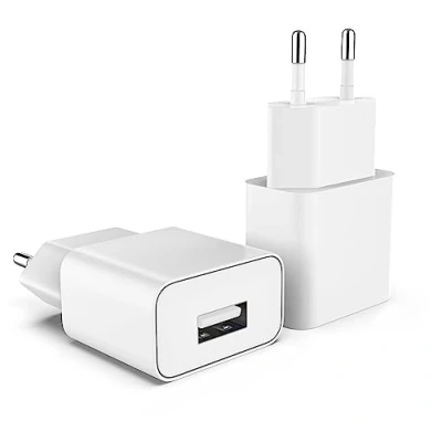 Abbildung von MyGadget 2X Universal Ladegerät USB Ladestecker Adapter (5V 1A) Netzteil kompatibel mit u.a. Samsung Huawei Weiß