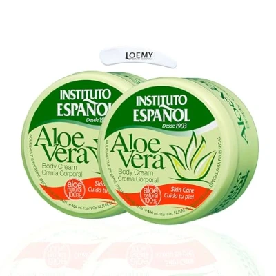 Abbildung von Instituto Español Aloe Vera Creme Feuchtigkeitscreme Körpercreme für Gesicht, Hände, Füße trockene Haut Gesichtscreme den täglichen Gebrauch Reiseset 800 ml