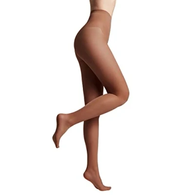 Abbildung von Conte elegant seidige Damenstrumpfhose mit verstärktem Höschen BIKINI 40 DEN Feinstrumpfhose Damen Strumpfhose extrem elastisch Farbe Mocca Größe 4