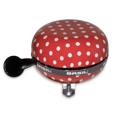 Abbildung von Fahrradklingel Basil Polkadot Ø80mm Rot/Weiß